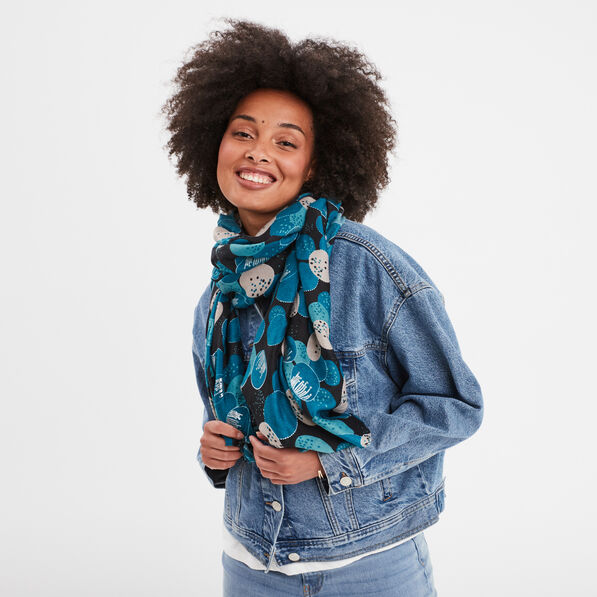 Foulard bleu canard femme