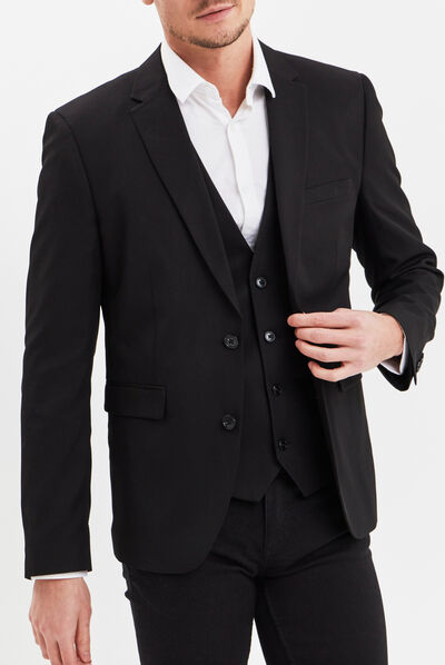 Veste de costume droite noir homme