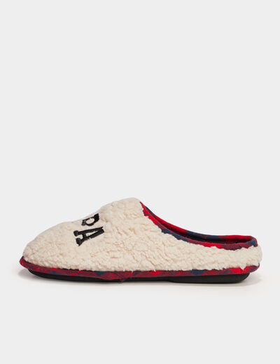 Chaussons mules Noël sable homme