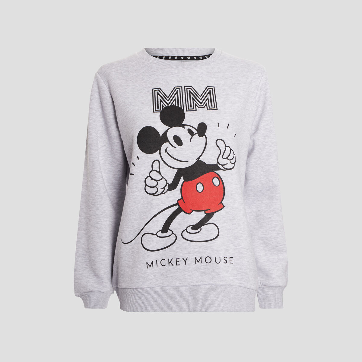 Sweat à col rond Mickey gris femme