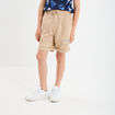 Short cargo regular coton sable garçon