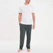 Pantalon de pyjama coton vert kaki homme