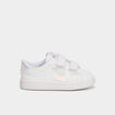 Tennis basses à scratchs Puma Smash blanc bébé fille
