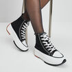 Baskets plateformes en toile Creeks noir femme
