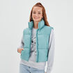 Doudoune sans manches imperméable vert femme