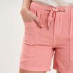 Short mom taille &eacute;lastiqu&eacute;e rose femme