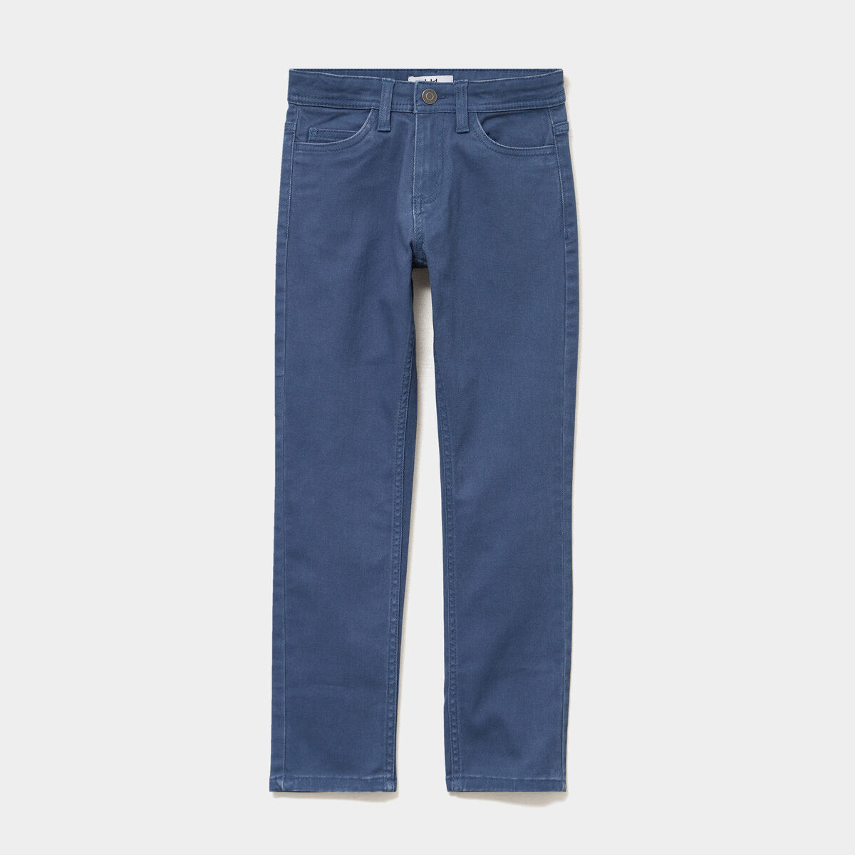 Pantalon slim coton majoritaire bleu fonc&eacute; gar&ccedil;on