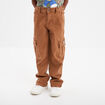 Pantalon cargo coton Creeks marron garçon
