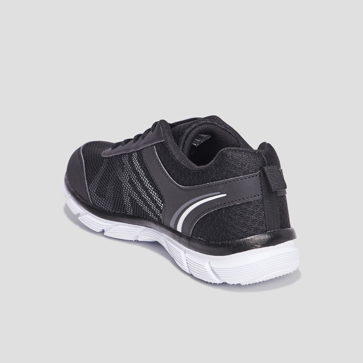 Baskets running à lacets Rumba noir garçon
