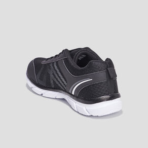 Baskets running à lacets Rumba noir garçon