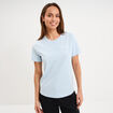 T-shirt manches courtes coton Champion bleu ciel femme