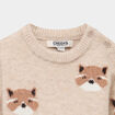 Pull &eacute;paule boutonn&eacute;e beige b&eacute;b&eacute; gar&ccedil;on
