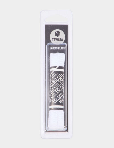 Lacet plat 90 cm Tawata blanc mixte