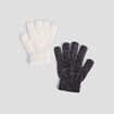 Lot 2 paires de gants ivoire femme