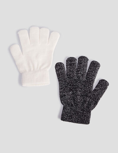 Lot 2 paires de gants ivoire femme