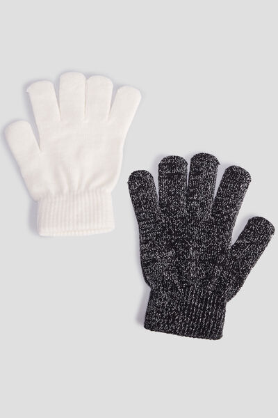 Lot 2 paires de gants ivoire femme