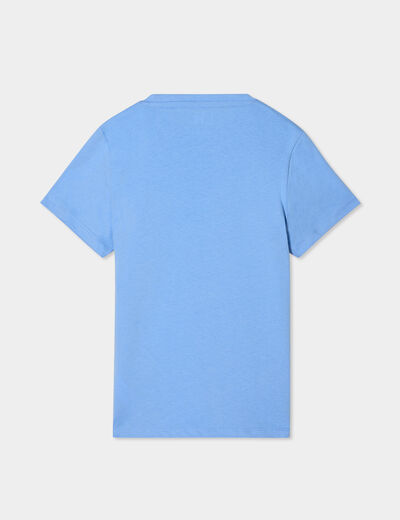 T-shirt en coton manches courtes bleu garçon