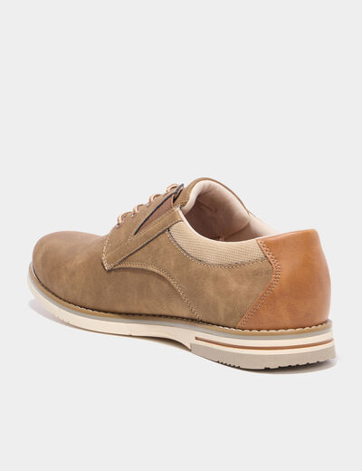 Derbies &agrave; lacets sable homme