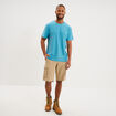 Bermuda short cargo poches &agrave; rabat coton beige homme