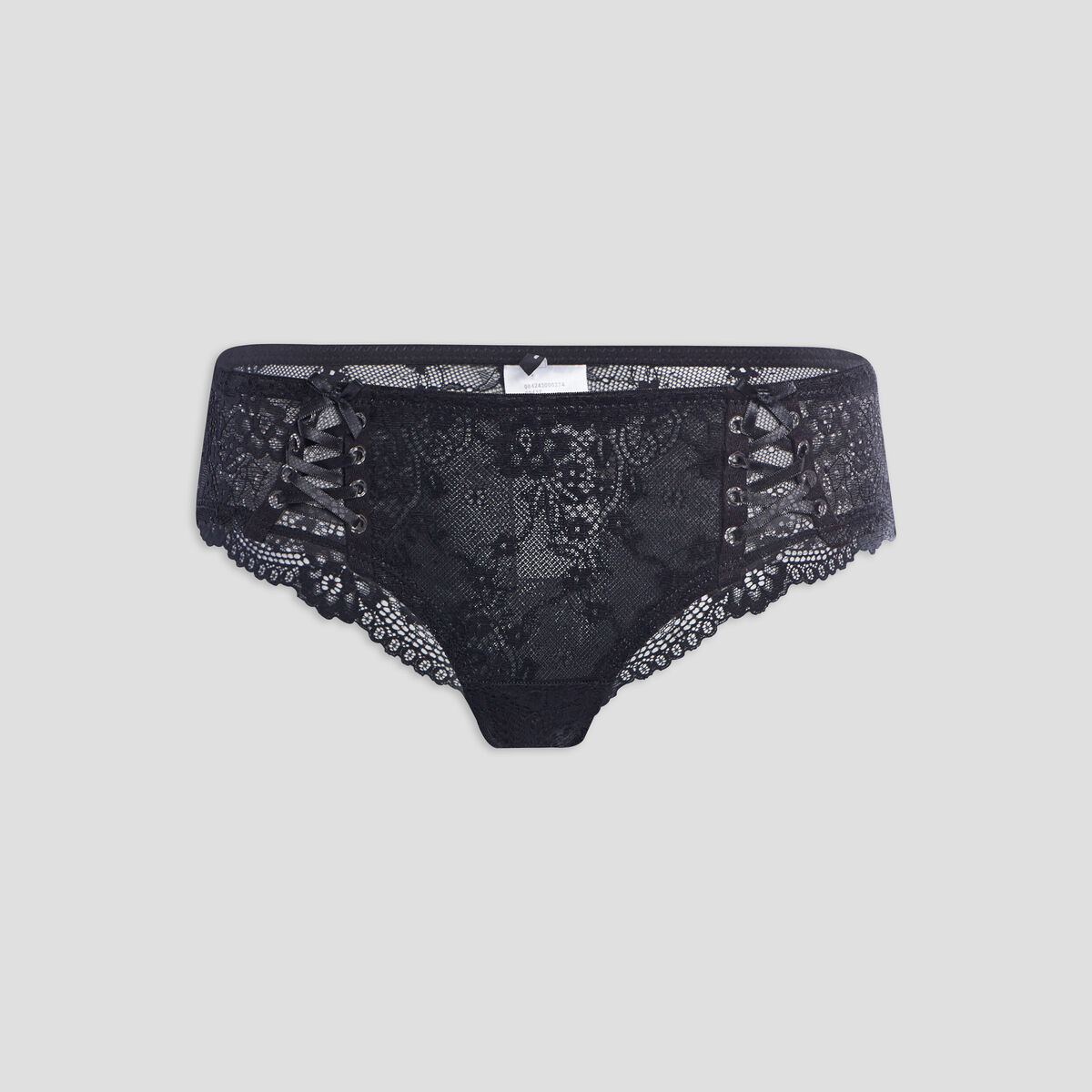 Shorty en dentelle noir femme