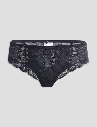 Shorty en dentelle noir femme