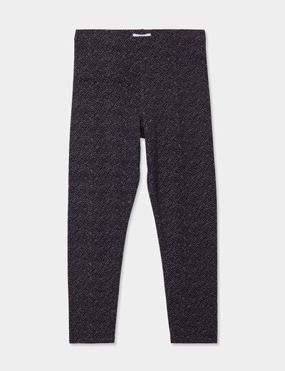 Legging élastiqué 7/8ème gris femme
