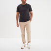 T-shirt col rond manches courtes Liberto gris foncé homme
