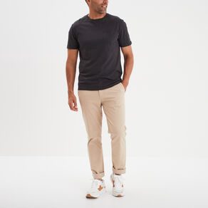 T-shirt col rond manches courtes Liberto gris foncé homme
