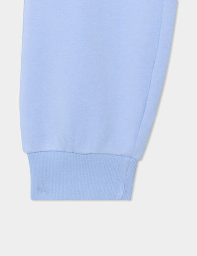 Pantalon de jogging molleton bleu clair fille
