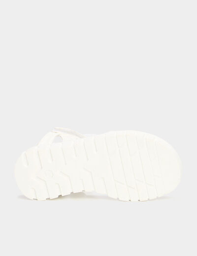 Sandales plates blanc fille