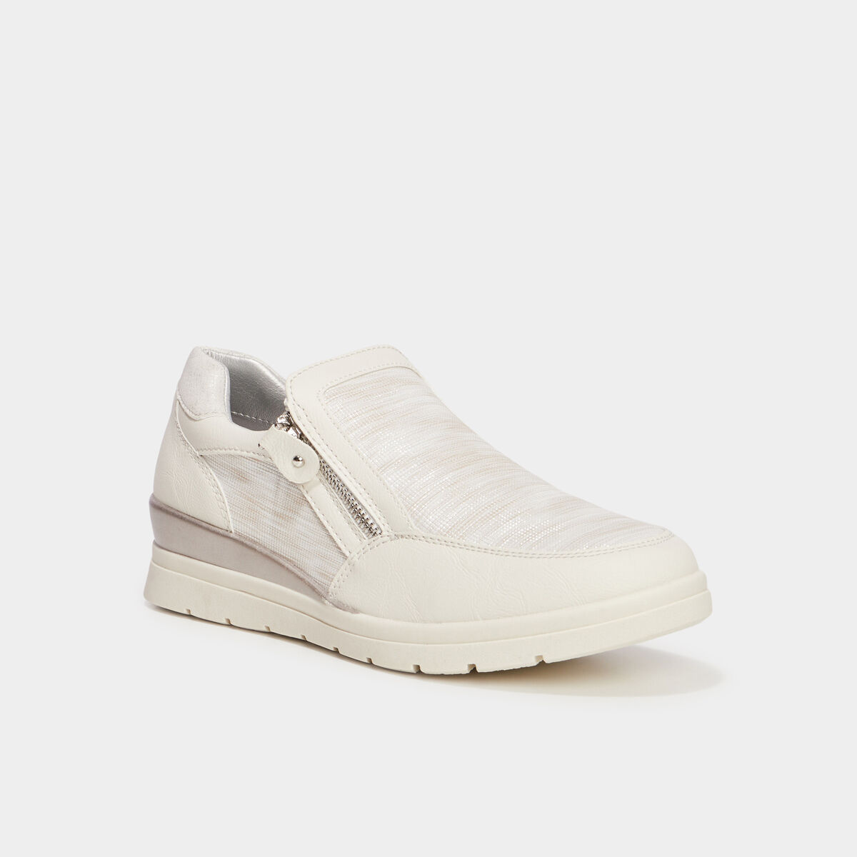 Baskets running Confortissimo gris argent femme