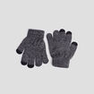 Gants avec bouts tactile gris clair garçon