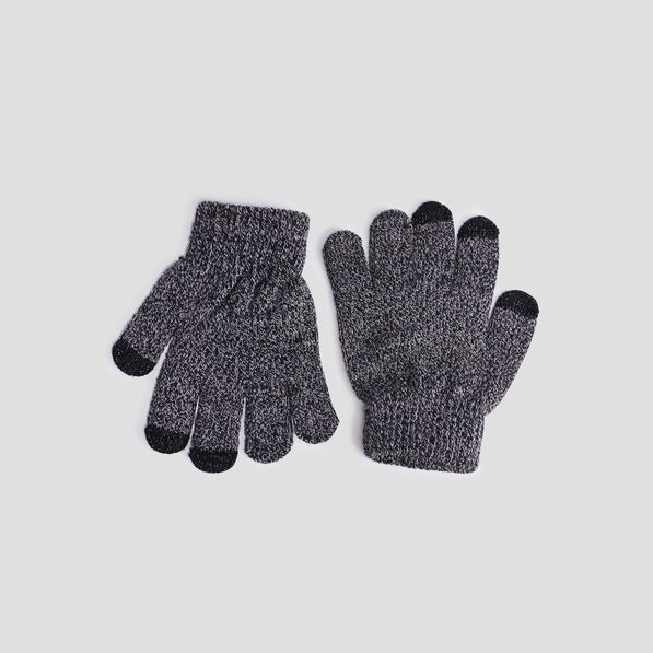 Gants avec bouts tactile gris clair garçon