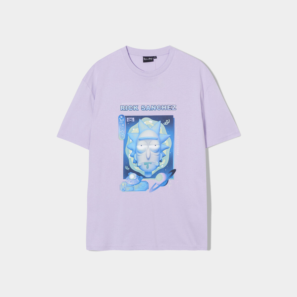T-shirt manches courtes Rick et Morty violet homme