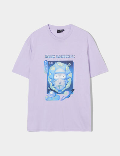 T-shirt manches courtes Rick et Morty violet homme