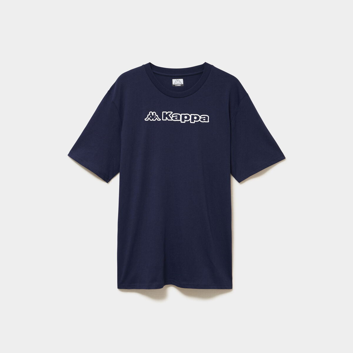 T-shirt avec manches courtes coton Kappa bleu gris homme