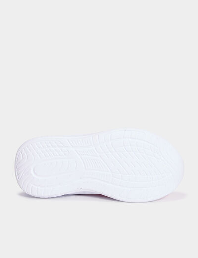 Baskets running à scratchs rose fille