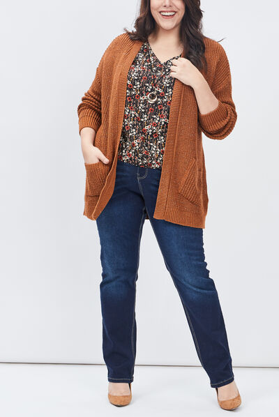 Jeans regular grande taille denim brut femme grande taille