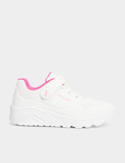 Tennis à lacets Skechers Uno blanc fille