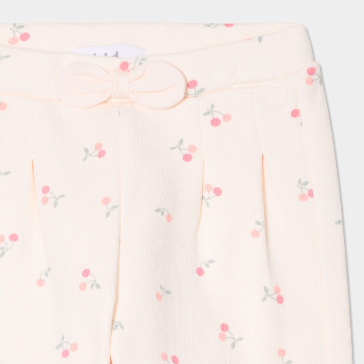 Pantalon de jogging avec noeud creme b&eacute;b&eacute; fille