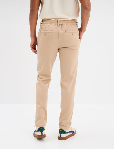 Pantalon chino slim beige homme