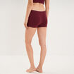 Shorty sans couture taille &eacute;lastiqu&eacute;e prune femme