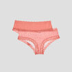 Lot 2 shortys microfibre vieux rose femme