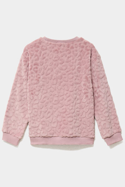 Ensemble pyjama t-shirt pantalon masque vieux rose fille