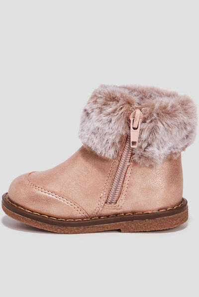 Bottines Lulu Castagnette rose bébé fille