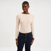 Body ajust&eacute; manches longues beige femme