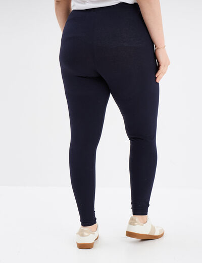 Legging avec taille &eacute;lastiqu&eacute;e bleu marine femme grande taille