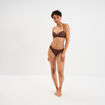 String microfibre sans coutures marron femme