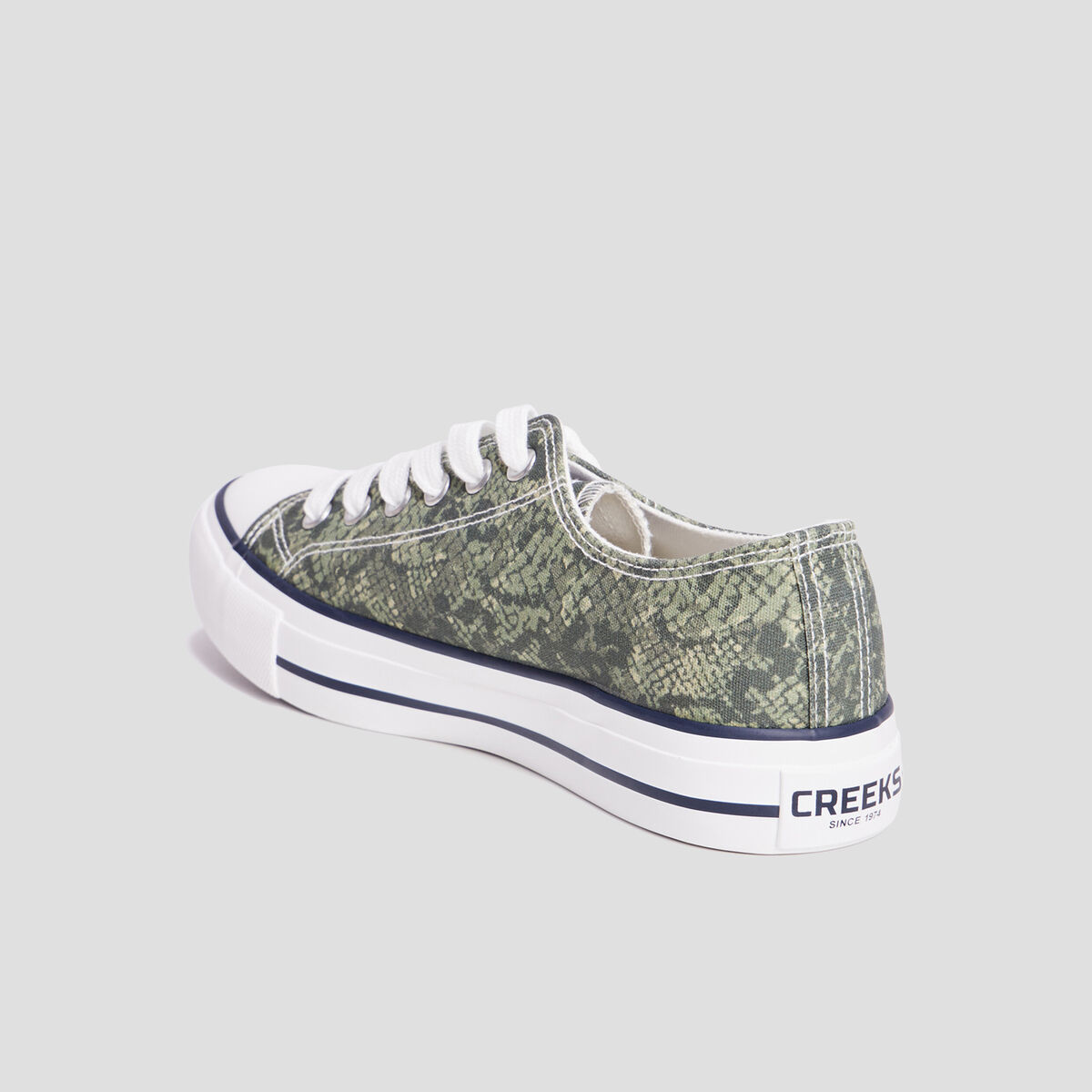 Tennis en toile à lacets Creeks vert foncé femme