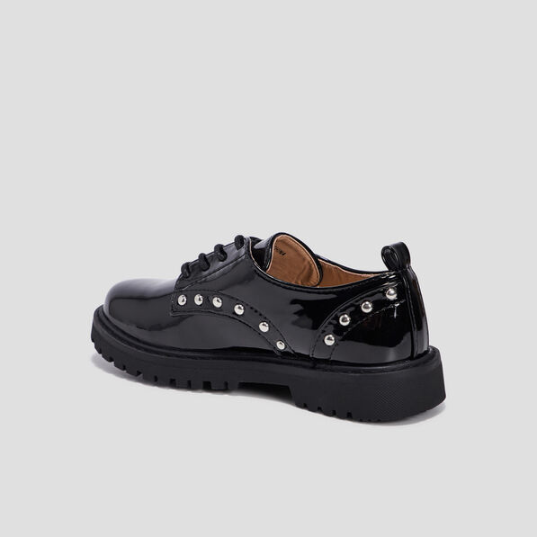 Derbies avec clous noir fille